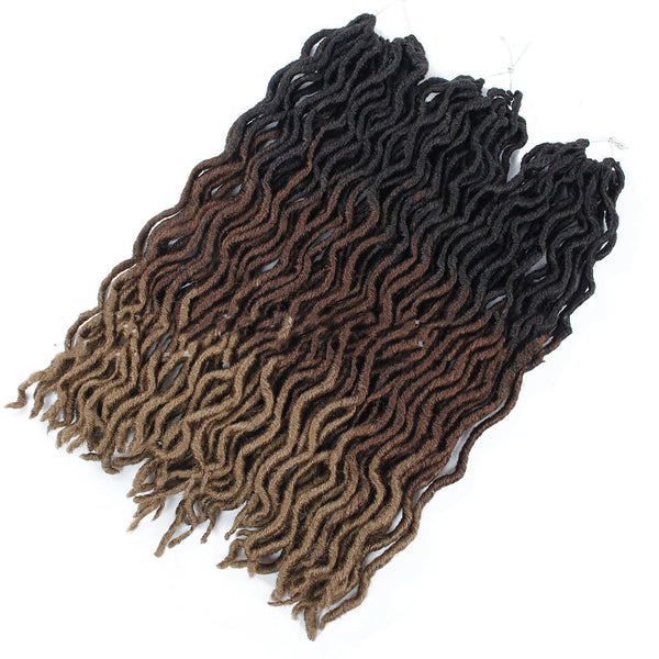 Curly Crochet Hair Synthetic Braiding Hair Extensions - Rooted BT